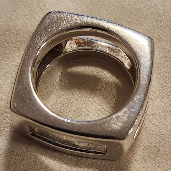 RLM Studio Robert Lee Morris 915 sterling silver open square Modernist ring - Picture 8 of 8